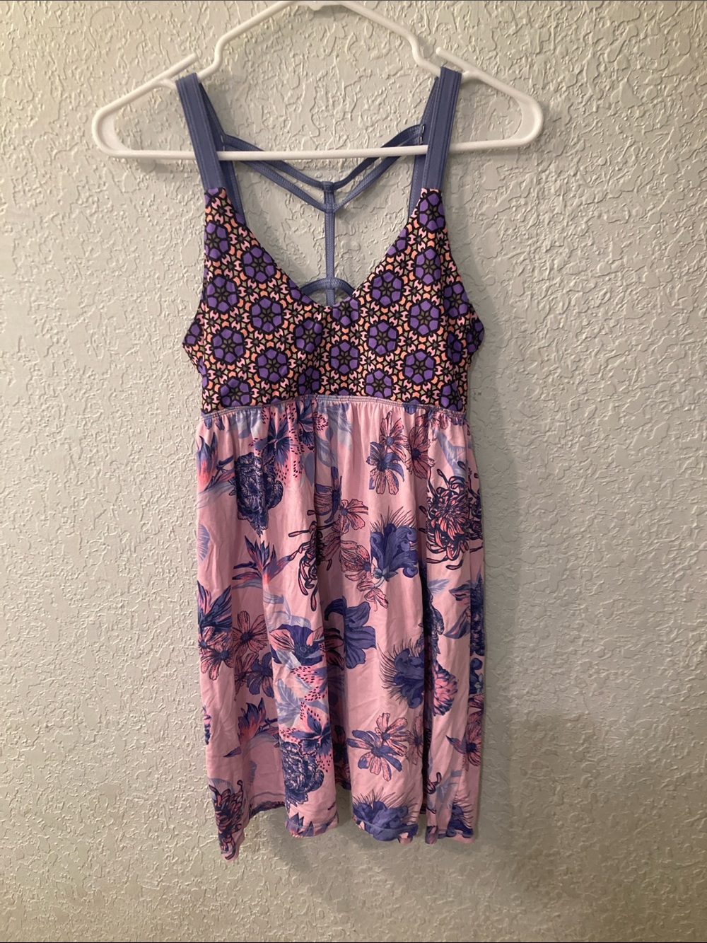Maaji Pink and Purple Floral Mini Dress